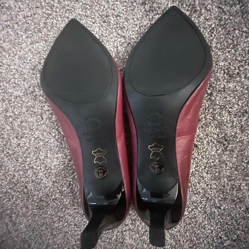 Monet Deep Red Women's Heels - Picture 5 of 7